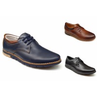 Pantofi barbati sport, din piele naturala, cu sitet, TEST35LS 